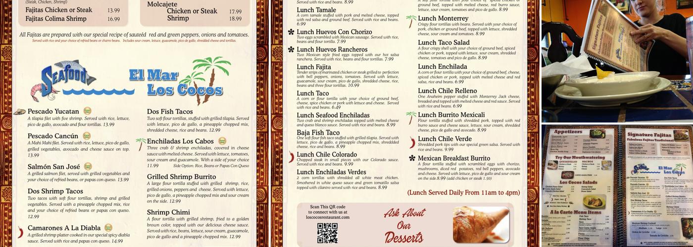 Los Cocos Menu
