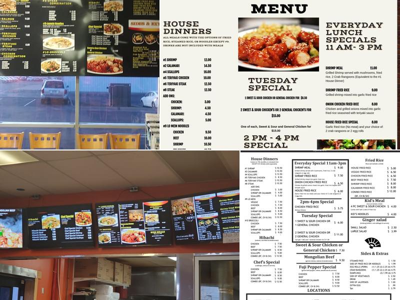 Emperor's Japanese Grill East Menu