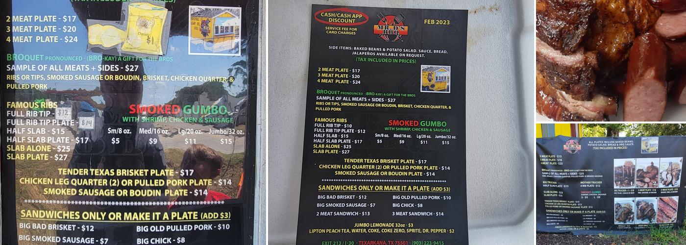 Mr. D's BBQ Menu