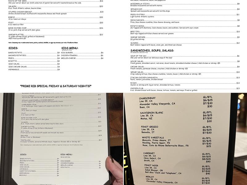 Lake City Bistro Menu