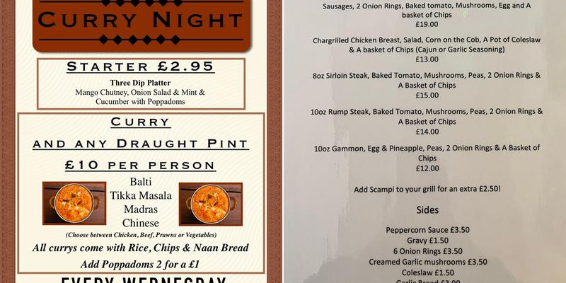 The Coopers Arms Menu