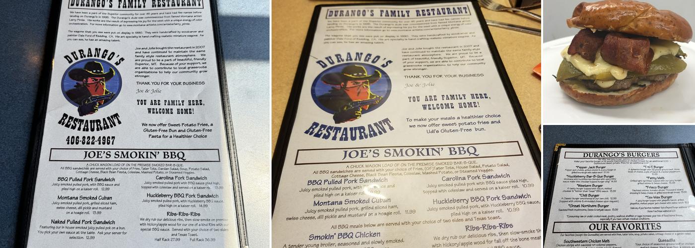 Durango's Menu