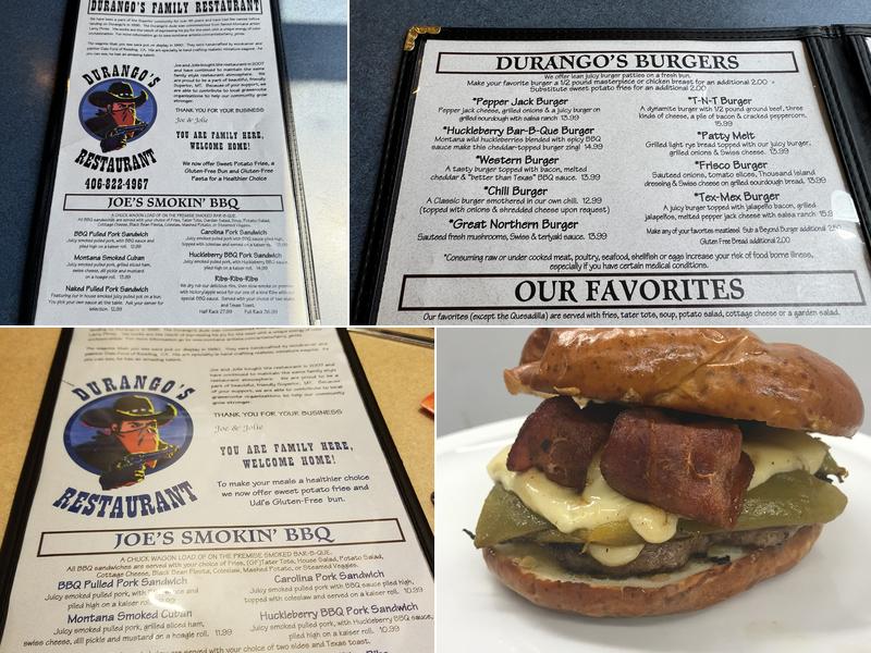 Durango's Menu