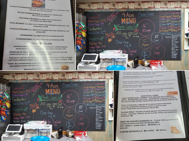 Four Aces Bar Menu
