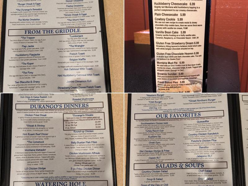 Nugget Lounge Menu