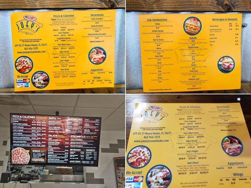 Joey's Pizza & Subs Menu