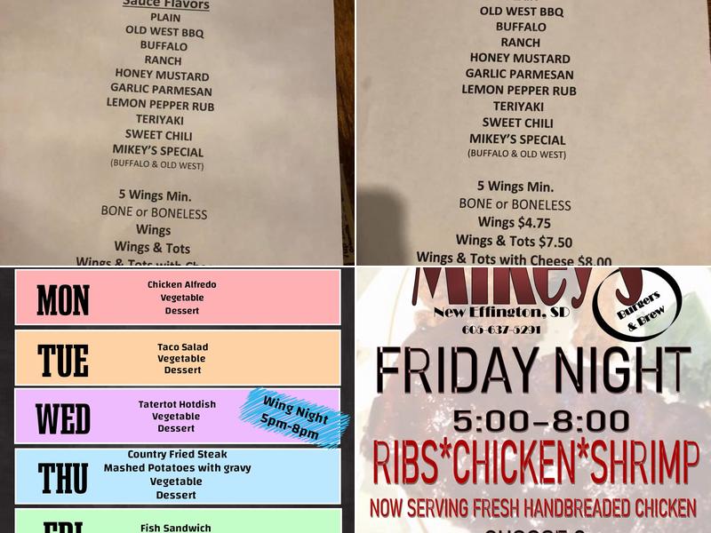 Mikey's Bar & Grill Menu