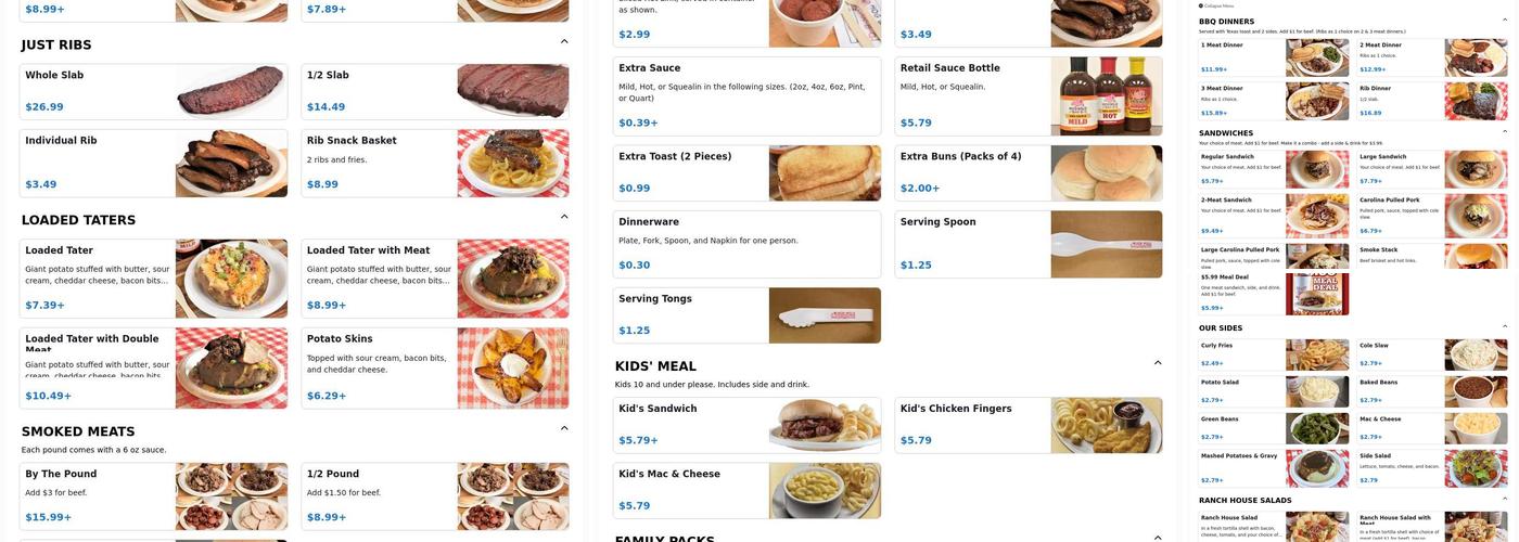 Hog Wild Pit Bar-B-Q Menu