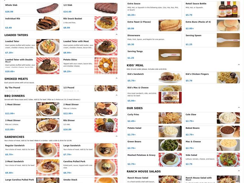 Hog Wild Pit Bar-B-Q Menu