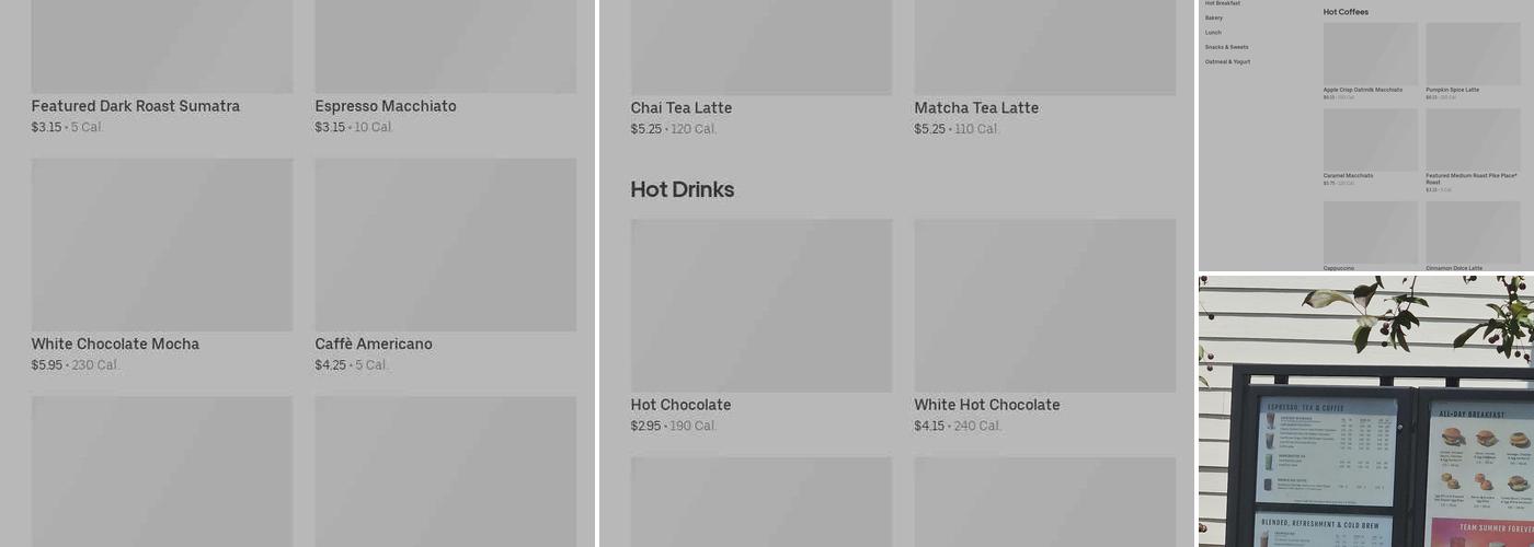 Starbucks Menu