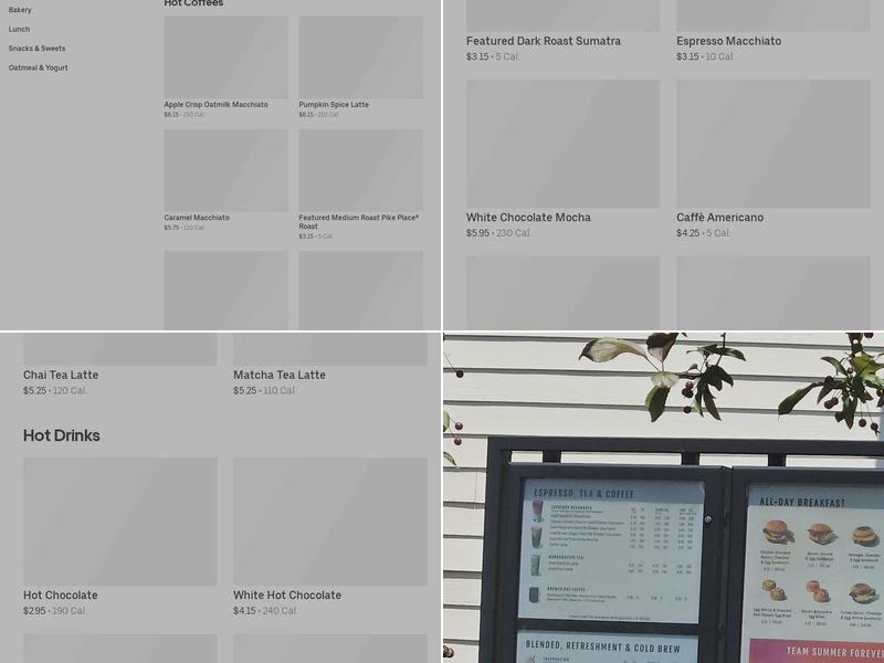 Starbucks Menu