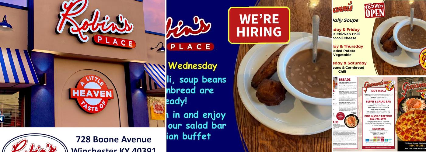 Robin’s Place Menu