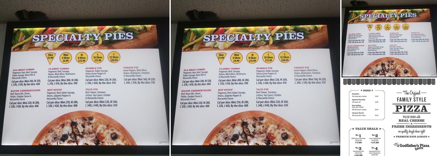 Godfather's Pizza Menu