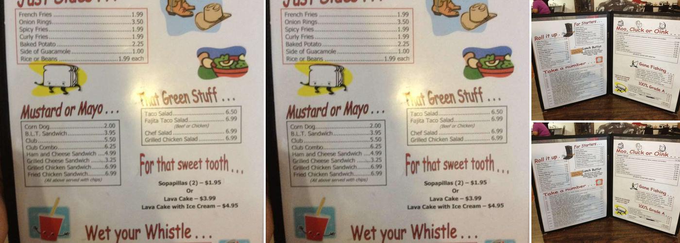 Isabella's Menu