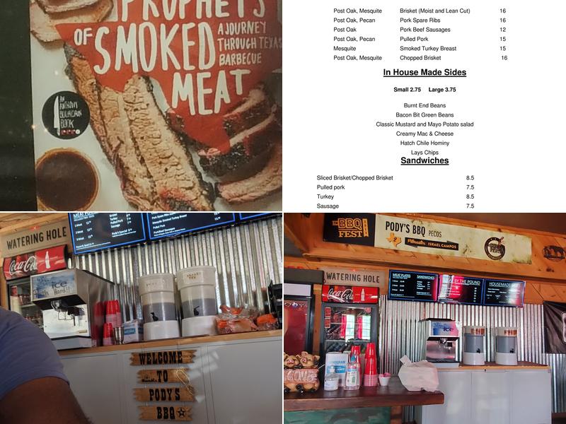 Pody's BBQ Menu