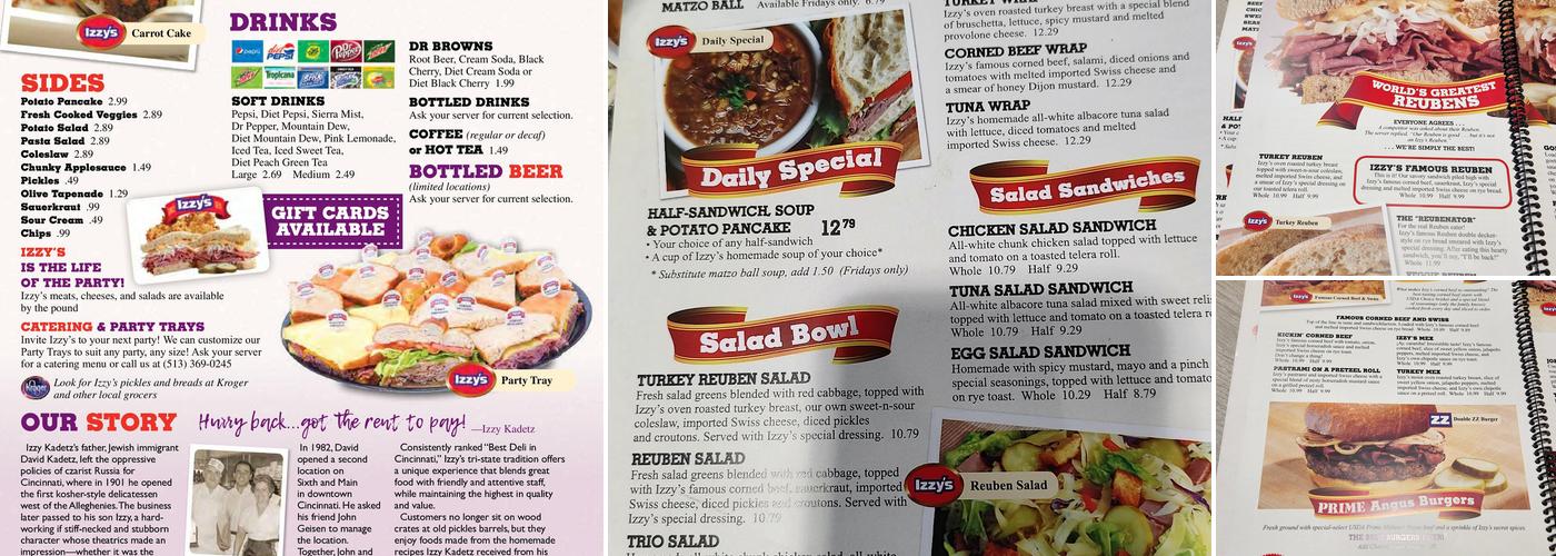 Izzy's Florence Menu