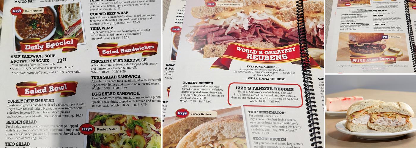 Izzy's Florence Menu