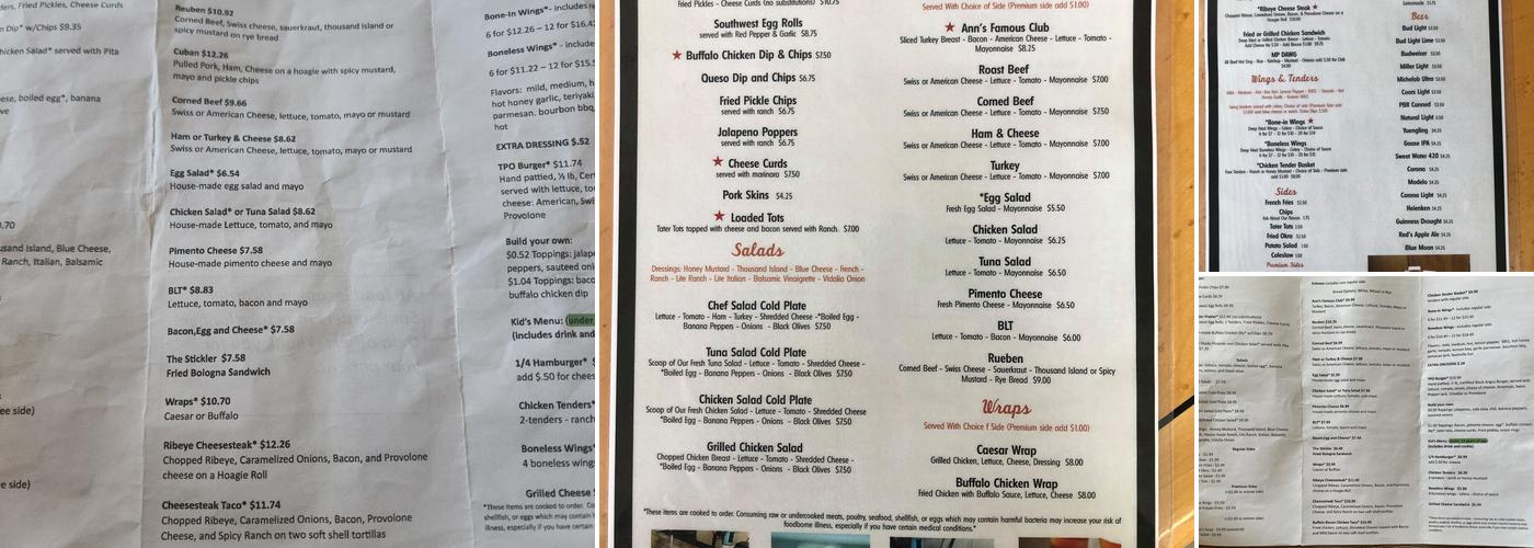 The Pickled Okra Menu