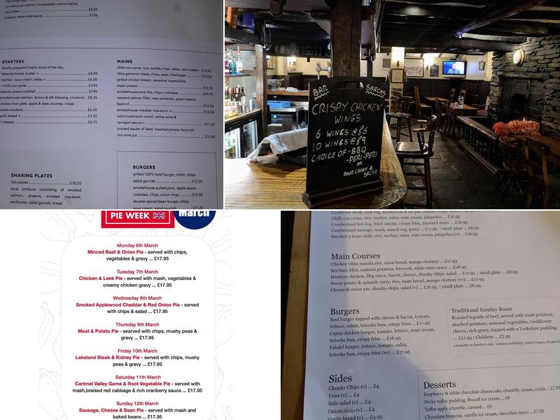 Wainwrights' Inn Menu