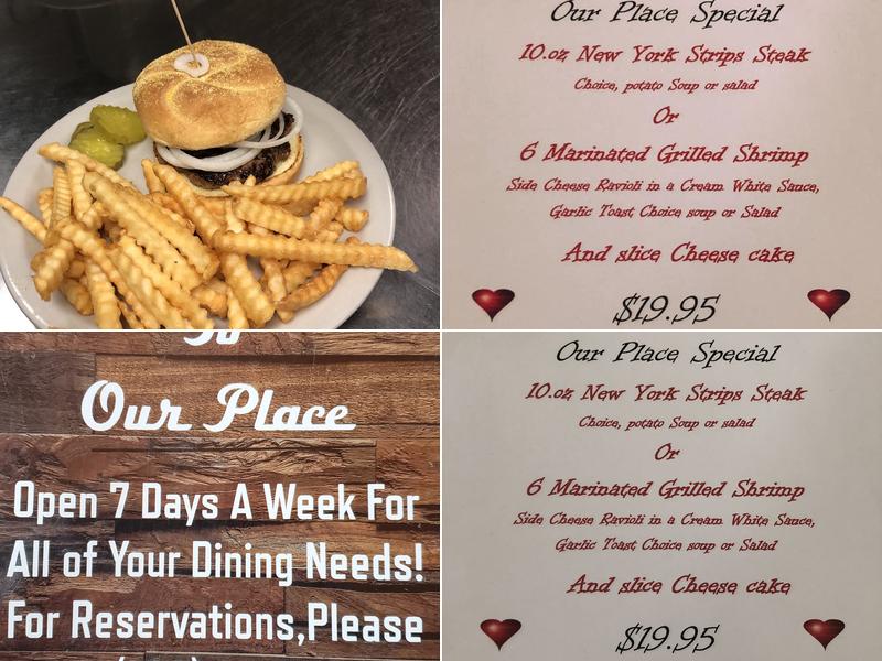 Our Place Inc Menu
