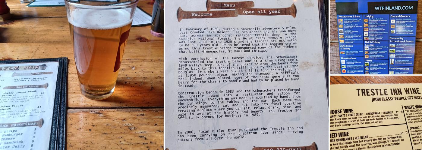 Trestle Inn Restaurant & Saloon Menu
