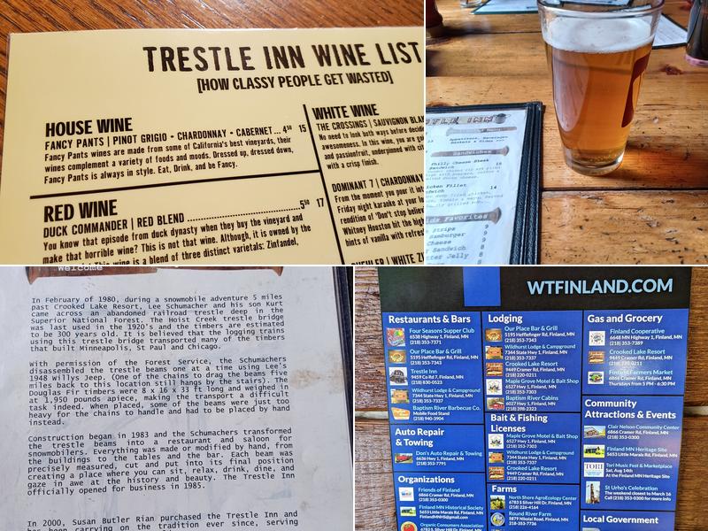 Trestle Inn Restaurant & Saloon Menu