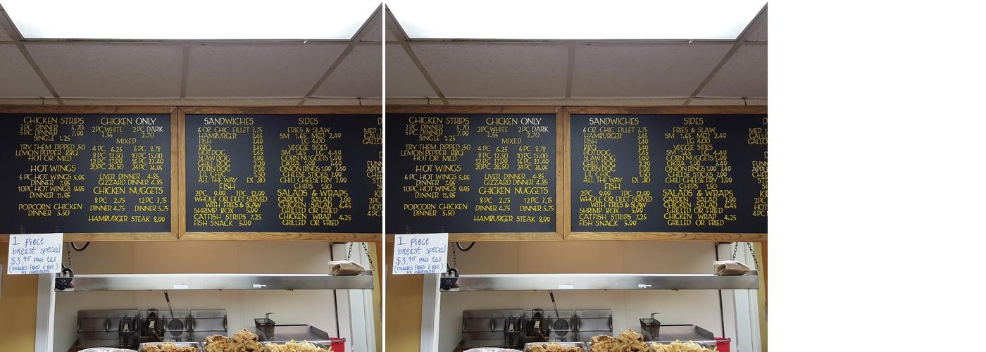 Big Chic Roberta Menu