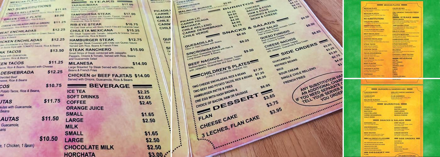 La Malinche Menu