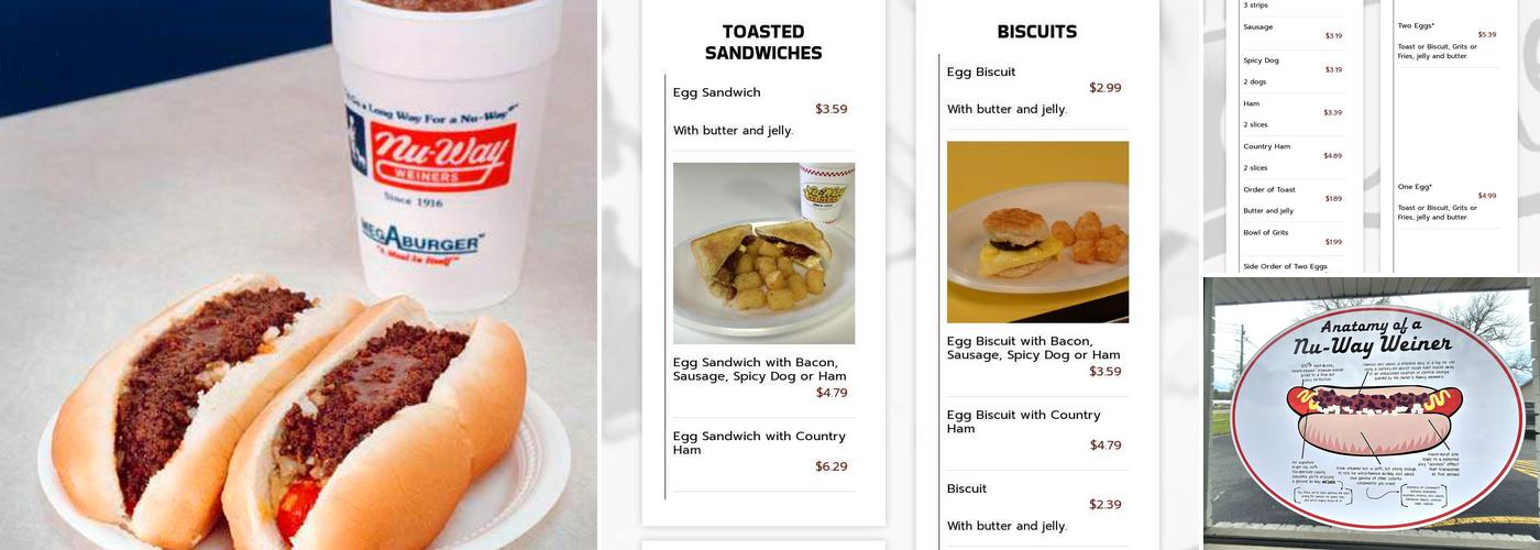 Nu-Way Weiners Menu