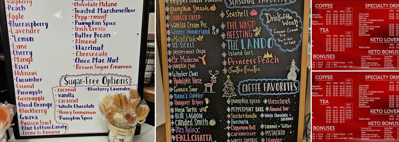 Oh My Tea & Coffee Menu