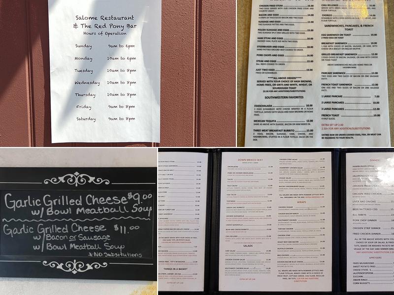 Salome Restaurant Menu