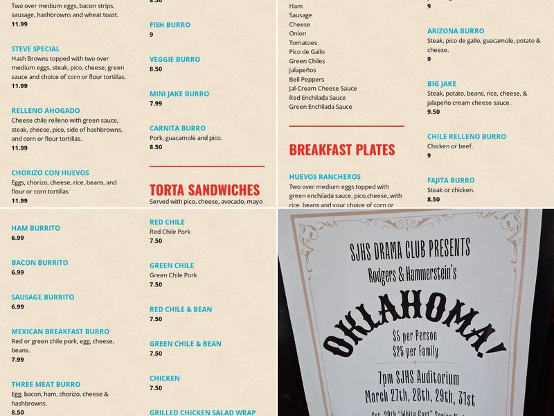 El Cupidos Express Menu