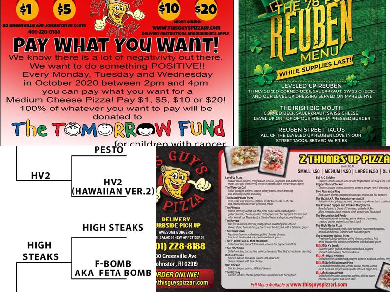The 78 Pub @ This Guy's Pizza Menu
