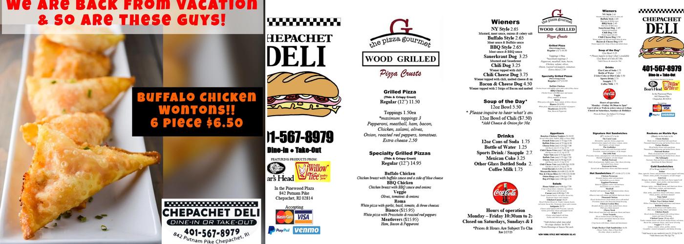 Chepachet Deli Menu