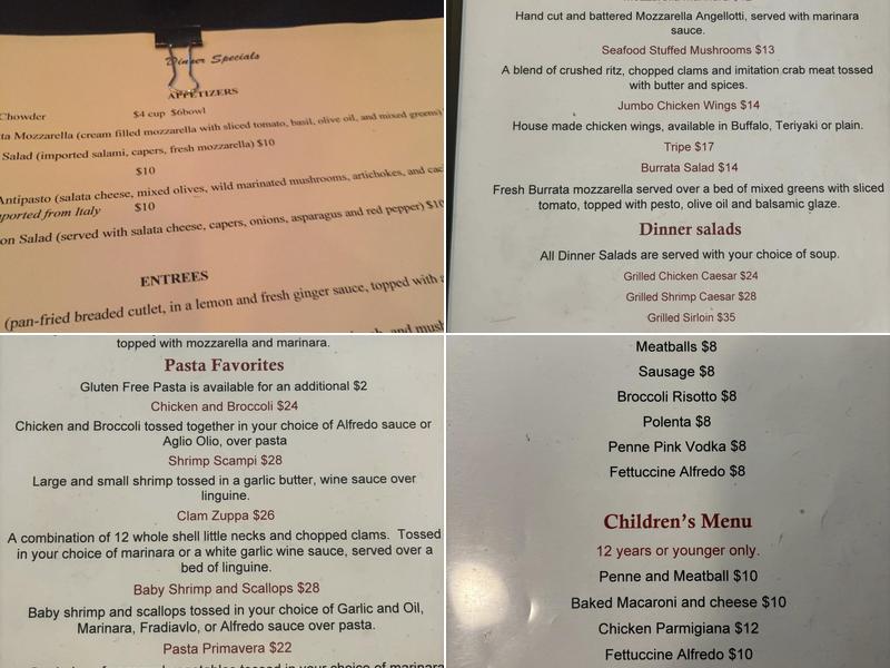 Corner Bistro Menu