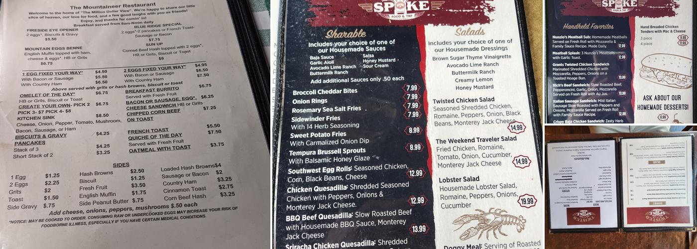 Twisted Spoke Menu