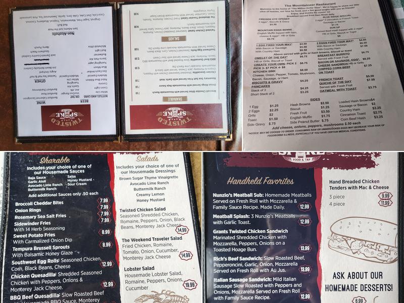 Twisted Spoke Menu