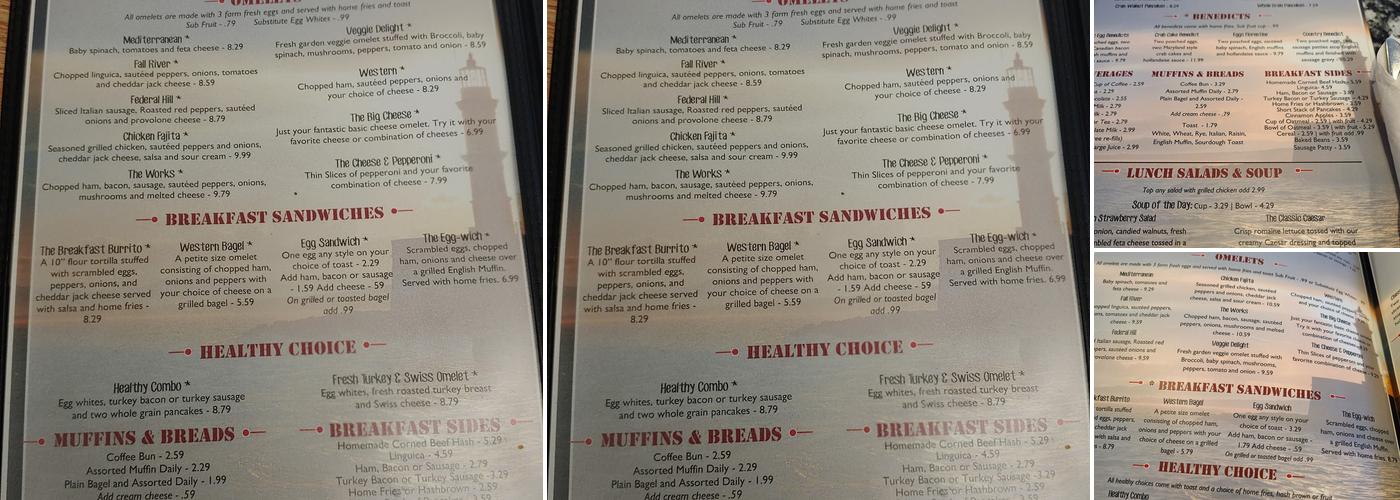 Lighthouse Restaurant Menu