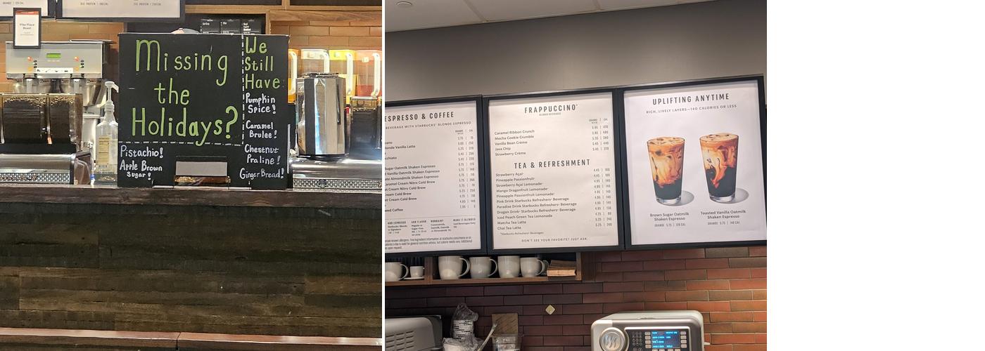 Starbucks Menu