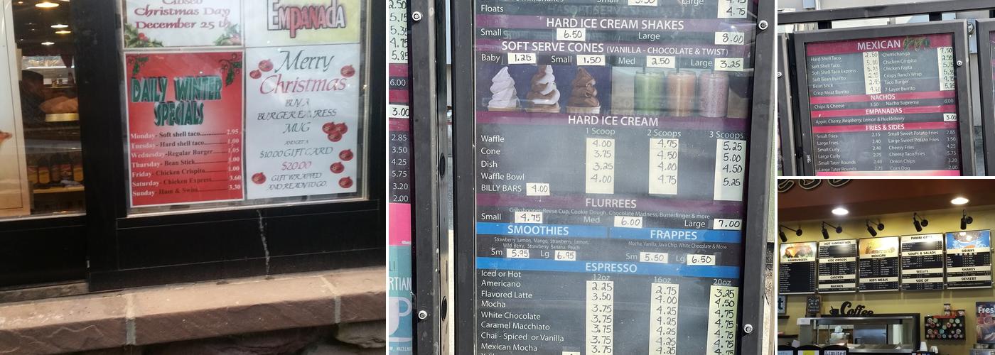 Burger Express Menu
