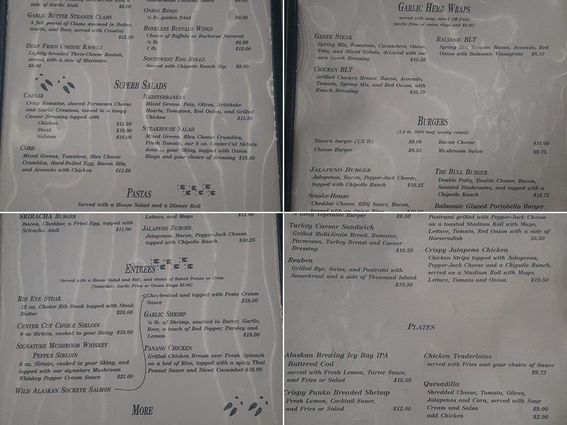 The Rusty Moose Tavern & Grill Menu