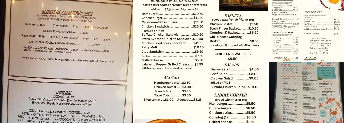 On The Corner Menu
