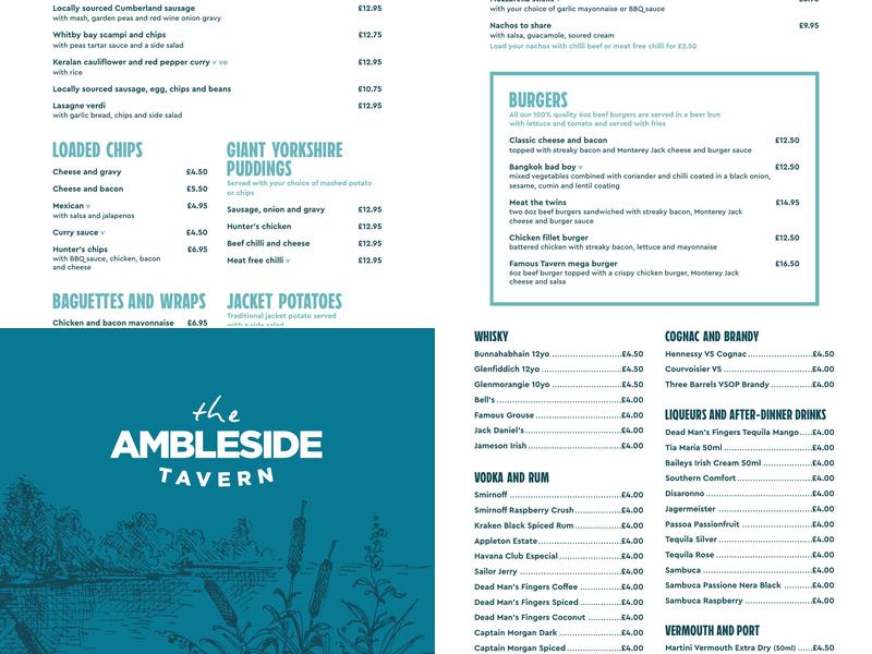 Ambleside Tavern Menu