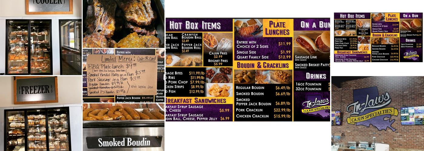 In-Laws Iowa, LA Menu