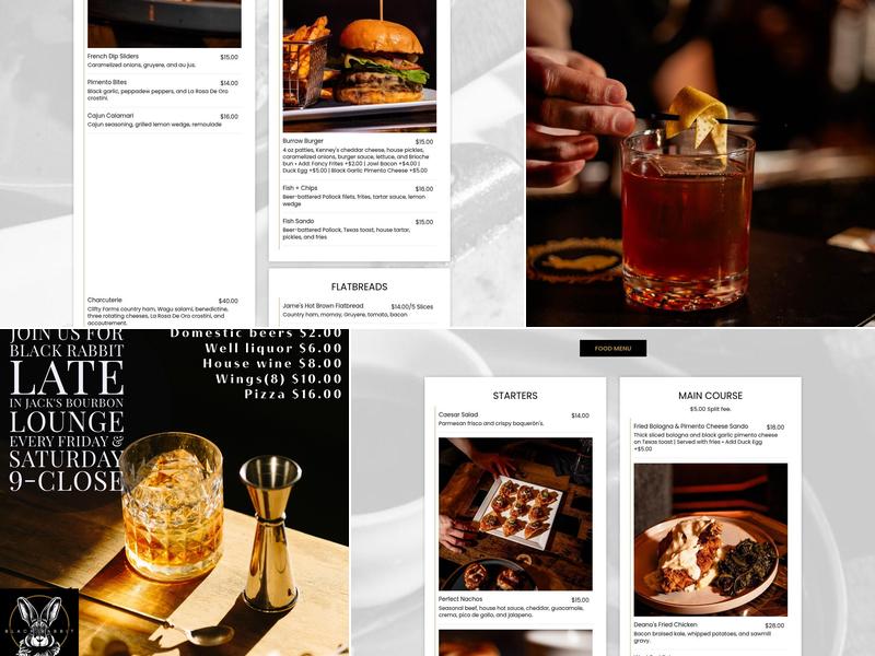 Black Rabbit Menu