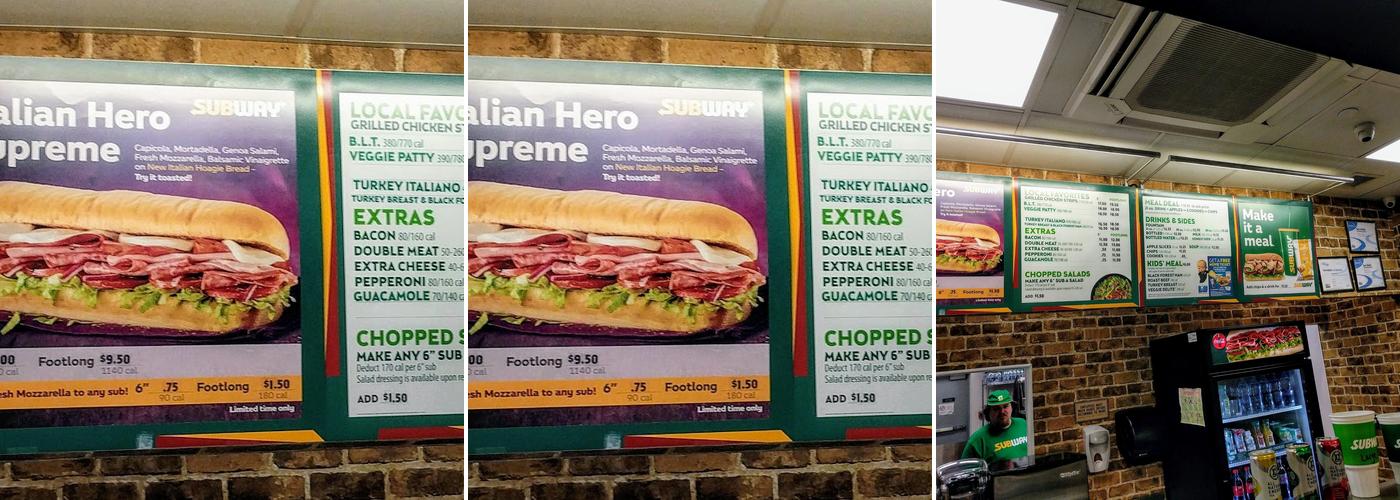 Subway Menu