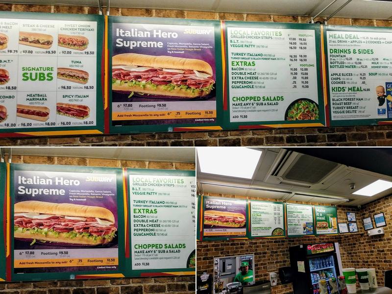 Subway Menu
