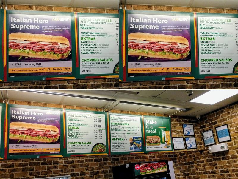 Subway Menu