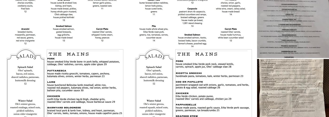 CRaVing Restaurant Menu