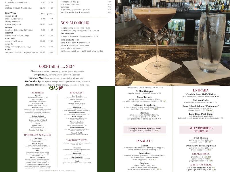 JT’s Restaurant Menu